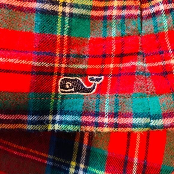 3 for $30! Vineyard vines girls flannel plaid top - Picture 4 of 9